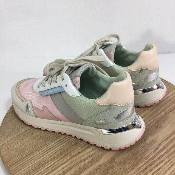 Michael Kors Womens Monroe Trainer Bae Canvas Suede Sneaker Shoes Multi Size 6.5 - Picture 6 of 15